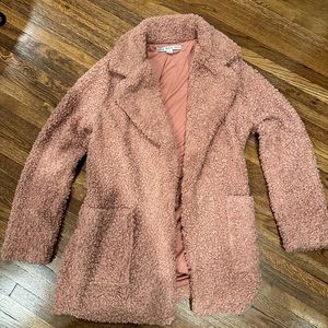 HYFVE Teddy jacket- rose color- size small